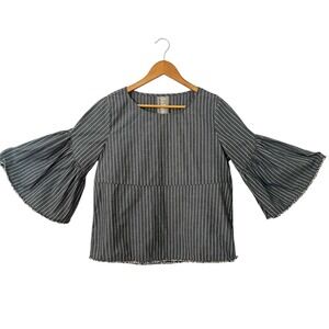 Anthropologie Dolan Left Coast Flare Bell Sleeve Top Women S Coastal Chic Frayed